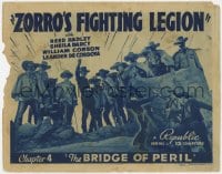 5w206 ZORRO'S FIGHTING LEGION chapter 4 TC 1939 Republic masked hero serial, The Bridge of Peril!