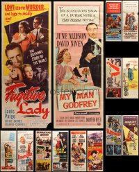 5x404 LOT OF 16 FORMERLY FOLDED 1950S INSERTS 1950s great images from a variety of movies!