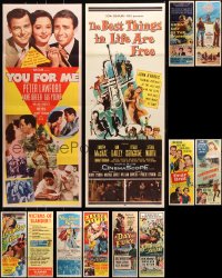 5x409 LOT OF 12 FORMERLY FOLDED 1950S INSERTS 1950s great images from a variety of different movies!
