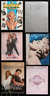 5x077 LOT OF 6 MISCELLANEOUS MADONNA ITEMS 1980s-2000s scrapbook, presskit & more!