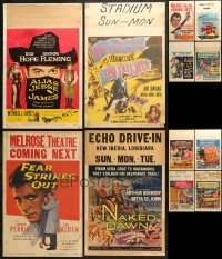 5x215 LOT OF 14 WINDOW CARDS 1950s great images from a variety of different movies!