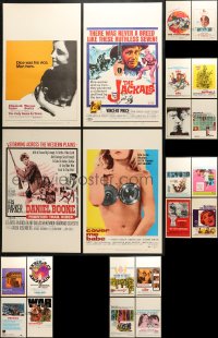 5x208 LOT OF 22 WINDOW CARDS 1960s great images from a variety of different movies!