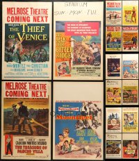5x212 LOT OF 16 WINDOW CARDS 1950s great images from a variety of different movies!