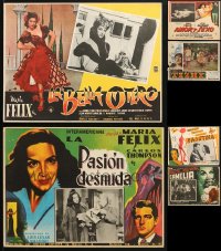 5x236 LOT OF 6 MEXICAN LOBBY CARDS FROM MARIA FELIX MOVIES 1940s-1950s a variety of scenes & art!
