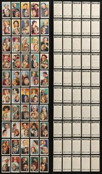 5x342 LOT OF 50 ENGLISH CIGARETTE CARDS OF ACTORS 1930s complete set of color portraits!
