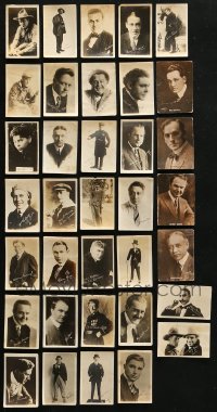 5x371 LOT OF 35 CIGARETTE CARDS WITH MALE STARS 1910s-1920s portraits with facsimile signatures!!