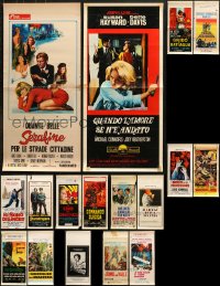 5x392 LOT OF 17 FORMERLY FOLDED ITALIAN LOCANDINAS 1960s-1980s from a variety of movies!