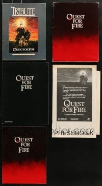 5x076 LOT OF 5 QUEST FOR FIRE ITEMS 1981 cool advertising for Jean-Jacques Annaud's movie!