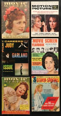 5x120 LOT OF 6 MOVIE MAGAZINES 1950s-1990s lots of great articles & celebrity photos!