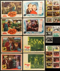 5x089 LOT OF 37 LOBBY CARDS 1940s-1950s incomplete sets from a variety of different movies!