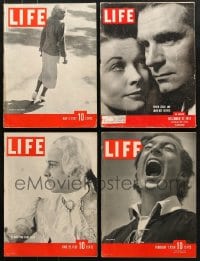 5x132 LOT OF 4 LIFE MAGAZINES 1930s-1950s Jean Harlow, Valentino, Gary Cooper, Leigh & Olivier!