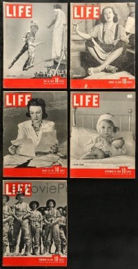 5x129 LOT OF 5 LIFE 1940-41 MAGAZINES 1940-1941 filled with great images & articles!