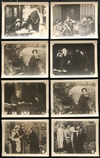 5x069 LOT OF 8 FRENCH LOBBY CARDS FROM AN UNKNOWN GAUMONT MOVIE 1920s cool scenes!