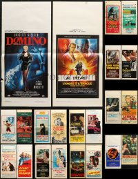 5x389 LOT OF 22 FORMERLY FOLDED 13X28 ITALIAN LOCANDINAS 1960s-1980s from a variety of movies!