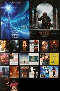 5x428 LOT OF 22 FORMERLY FOLDED 15X21 FRENCH POSTERS 1990s-2010s images from a variety of movies!