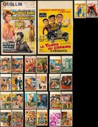 5x436 LOT OF 30 FORMERLY FOLDED BELGIAN POSTERS 1960s images from a variety of different movies!