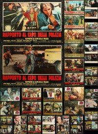 5x447 LOT OF 58 FORMERLY FOLDED 19X27 ITALIAN PHOTOBUSTAS 1960s-1970s from a variety of movies!