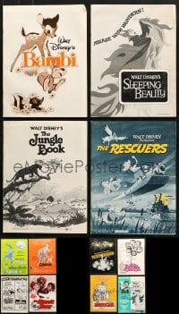 5x148 LOT OF 18 UNCUT DISNEY PRESSBOOKS 1960s-1970s advertising animated & live action movies!