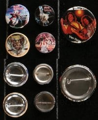 5x356 LOT OF 5 IRON MAIDEN AND VAN HALEN PIN-BACK BUTTONS 1980s great rock 'n' roll images!