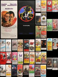 5x398 LOT OF 40 FORMERLY FOLDED AUSTRALIAN DAYBILLS 1960s-1980s images from a variety of movies!