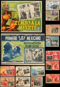 5x232 LOT OF 17 MEXICAN LOBBY CARDS 1940s-1960s great scenes from a variety of different movies!