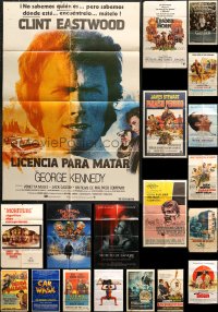 5x023 LOT OF 47 FOLDED SPANISH LANGUAGE ONE-SHEETS 1950s-1990s a variety of movie images!