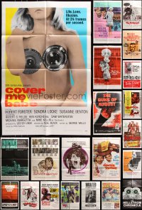 5x044 LOT OF 26 FOLDED ONE-SHEETS 1960s great images from a variety of different movies!