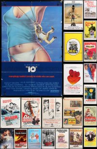 5x042 LOT OF 30 FOLDED ONE-SHEETS 1960s-1980s great images from a variety of different movies!