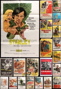 5x026 LOT OF 43 FOLDED ONE-SHEETS 1950s-1970s great images from a variety of different movies!