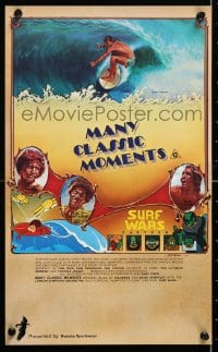 5y019 MANY CLASSIC MOMENTS Aust special poster 1978 surfing, wacky Surf Wars cartoon as well!