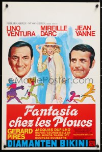 5y291 DIAMOND BIKINI Belgian 1971 Pires's Fantasia chez les ploucs, wacky sexy cartoon art!