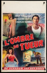 5y337 IL BIVIO Belgian 1952 Raf Vallone, Charles Vanel, Claudine Dupuis, cool artwork!