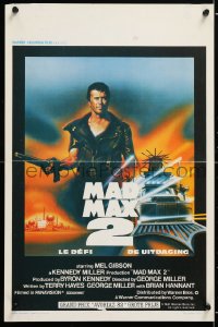 5y358 MAD MAX 2: THE ROAD WARRIOR Belgian 1981 Mel Gibson returns as Mad Max, cool different art!