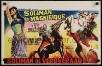 5y406 SULEIMAN THE CONQUEROR Belgian 1961 Giorgia Moll, art of Purdom & men fighting battle!
