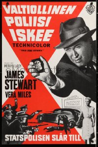 5y156 FBI STORY Finnish 1960 Mervyn LeRoy directed, detective Jimmy Stewart & Vera Miles!