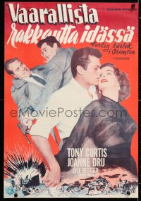 5y160 FORBIDDEN Finnish 1954 only Joanne Dru could give Tony Curtis his kind of love!
