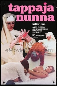 5y182 KILLER NUN Finnish 1983 Suor Omicidi, sexy Anita Ekberg, nunsploitation horror!