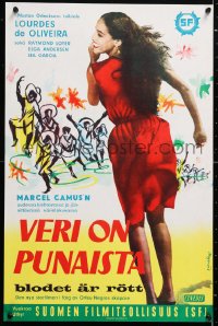 5y217 RIO NEGRO Finnish 1962 Marcel Camus in Brazil, art of sexy native girl dancing!