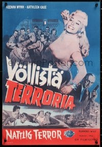5y222 RUNNING WILD Finnish 1956 sexy bad Mamie Van Doren is teen-age, tough and tempted!