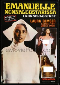 5y232 SISTER EMANUELLE Finnish 1980 images of sexy Laura Gemser as nun trying to be good!