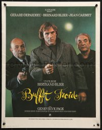 5y830 BUFFET FROID French 17x22 1979 Bertrand Blier, c/u of Gerard Depardieu & co-stars with guns!