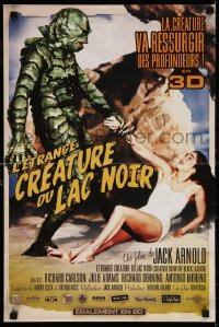 5y839 CREATURE FROM THE BLACK LAGOON French 16x24 R2012 art of monster holding sexy Julie Adams!