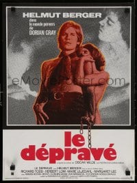 5y848 DORIAN GRAY French 16x21 1973 Helmut Berger, based on Oscar Wilde story!