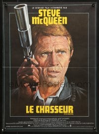 5y893 HUNTER French 15x21 1981 best different art of bounty hunter Steve McQueen by Jean Mascii!