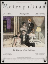 5y920 METROPOLITAN French 16x21 1990 Whit Stillman's film about the downwardly mobile!