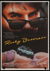 5y942 RISKY BUSINESS French 16x22 1984 Tom Cruise in cool shades by Jouineau Bourduge, sexy!