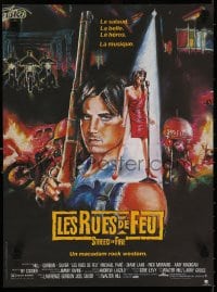 5y965 STREETS OF FIRE French 15x21 1984 Walter Hill directed, Michael Pare, Diane Lane, Schildge!
