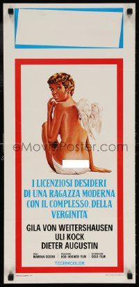 5y596 ANGEL BABY Italian locandina 1971 art of sexy near-naked Gila von Weitershausen, Ulli Koch!