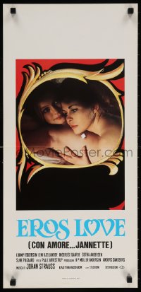5y607 BORDELLO Italian locandina 1980 scandalous Danish sexploitation, close up of sexy lesbians!