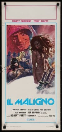 5y626 DEVIL'S RAIN Italian locandina 1977 art of stars in Satanic ritual w/naked girl by Sciotti!